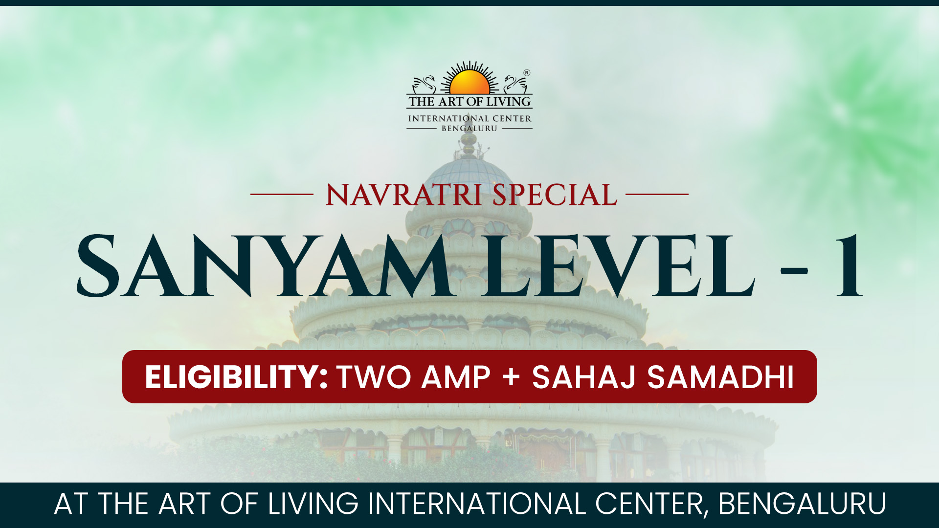Navratri Special Sanyam Level 1 for Internationals (11 - 20 October, 2026)
